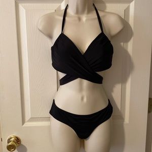 SEXY 🔥 EXCELLENT Victoria’s Secret Black Mix Match Bikini 34D / S Bottoms